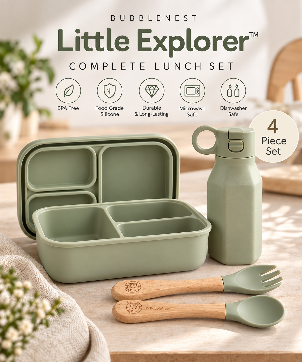 Little Explorer™ Complete Lunch Set – Lunch Box, Bottle & Cutlery