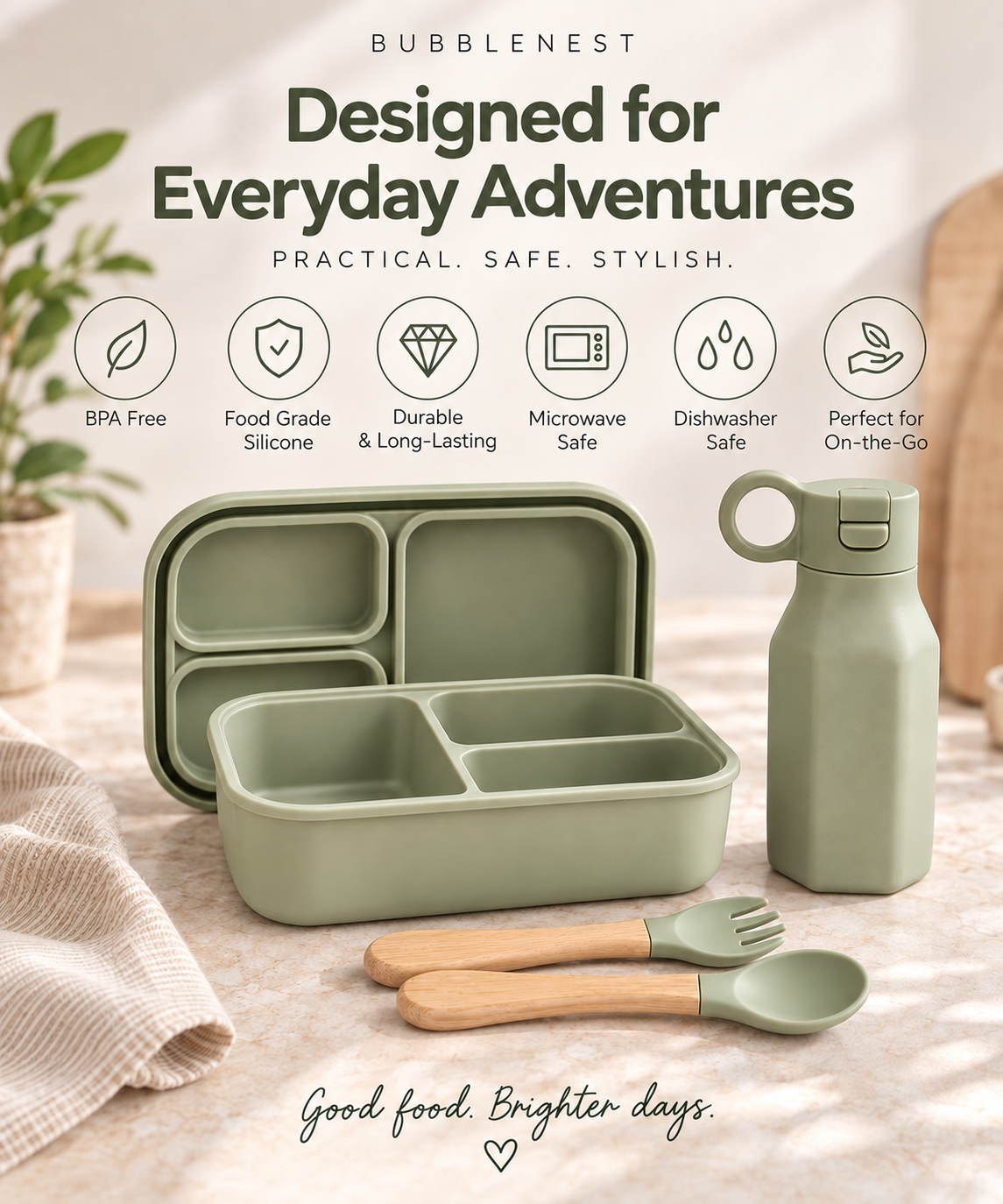 Little Explorer™ Complete Lunch Set – Lunch Box, Bottle & Cutlery