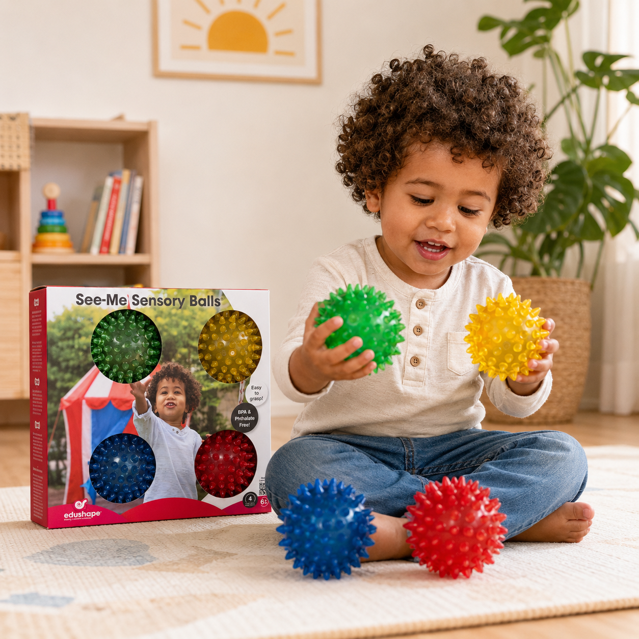 Edushape See-Me Sensory Balls – Set of 4 (6M+)