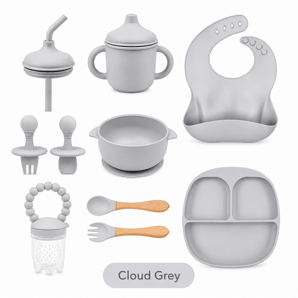 Little Eaters Signature Silicone Baby Feeding Set