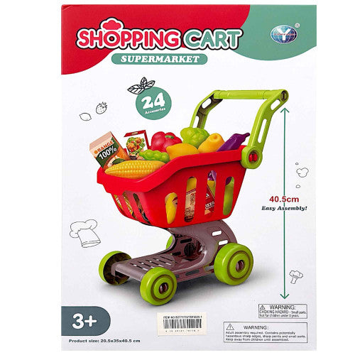 Little Shopper Supermarket Trolley Play set - 24 Piece