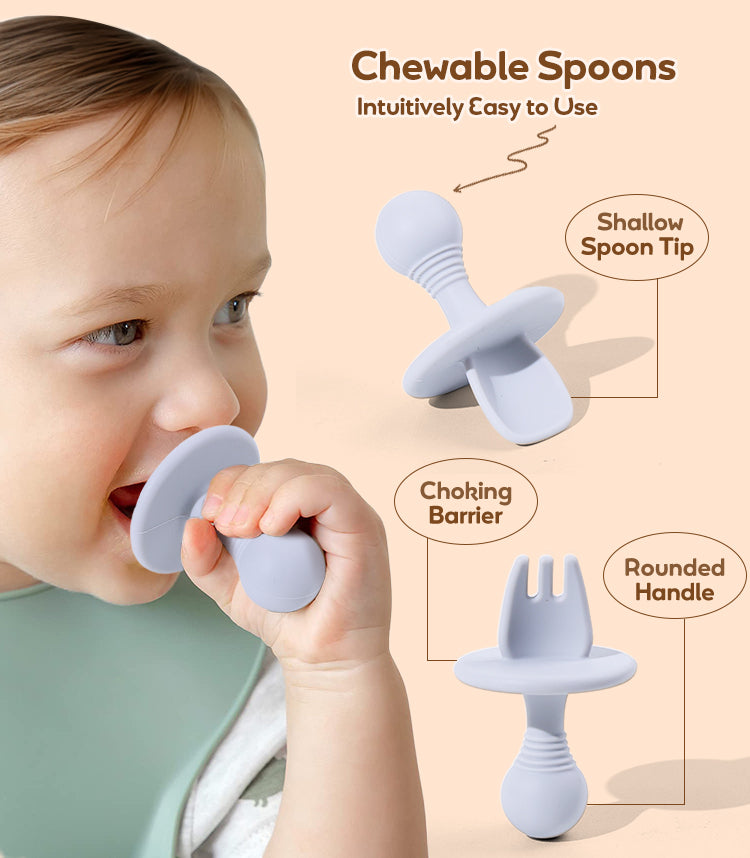 Bubble Nest SoftStart Spoon and ToddlerGrip Fork Set