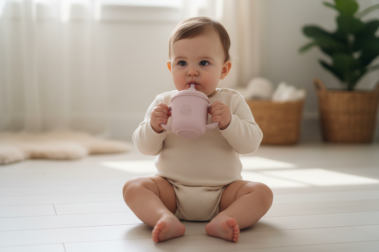 Bubble Nest EasySip Training Cup with Bubble Nest SoftFlow Straw Lid