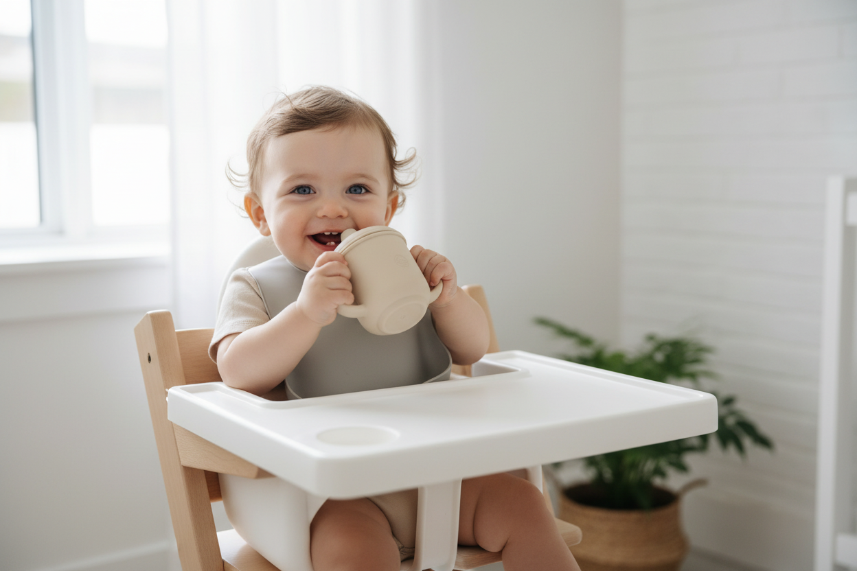 Bubble Nest EasySip Training Cup with Bubble Nest SoftFlow Straw Lid