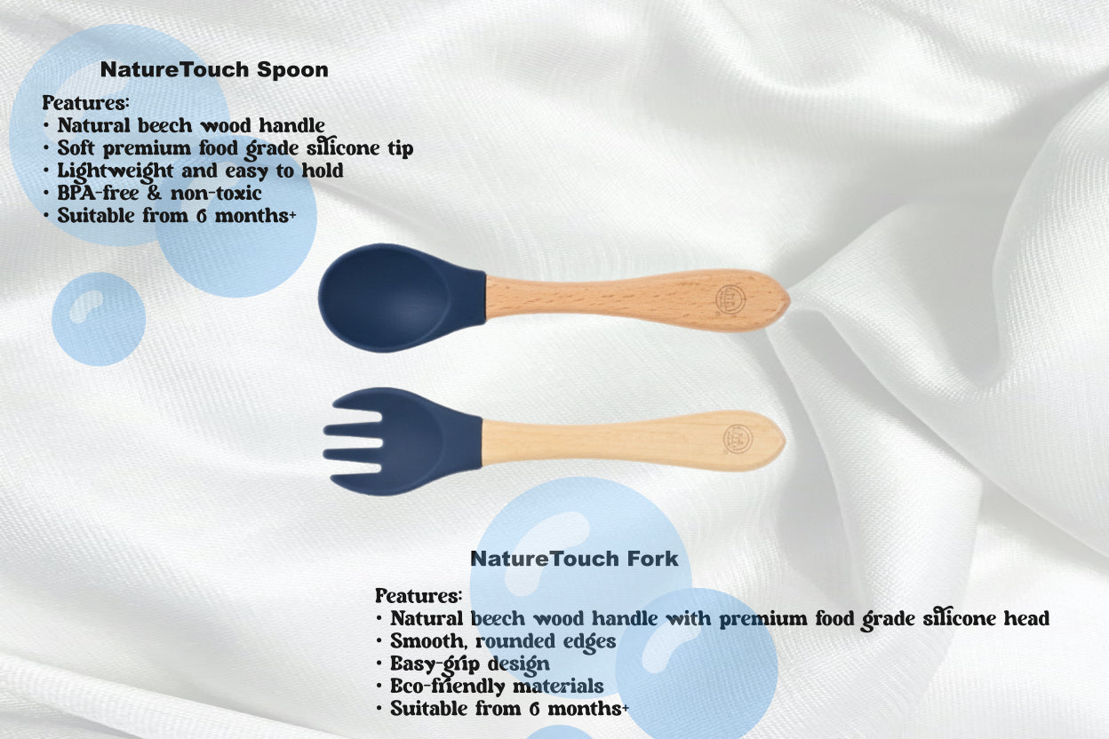 Bubble Nest NatureTouch Feeding Spoon & Fork Set
