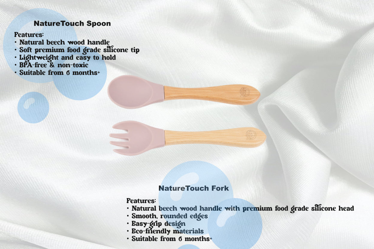 Bubble Nest NatureTouch Feeding Spoon & Fork Set